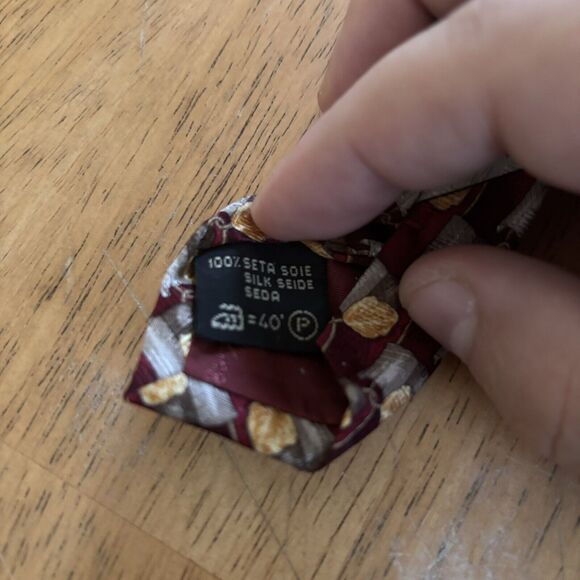 Ermenegildo‎ Zegna Silk Tie Multicolor Abstract Floral Pattern Designer Necktie - Picture 5 of 10